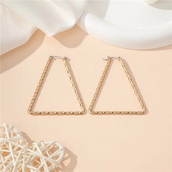 1 Pair Basic Exaggerated Classic Style Geometric Trapezoid Iron Drop Earrings
