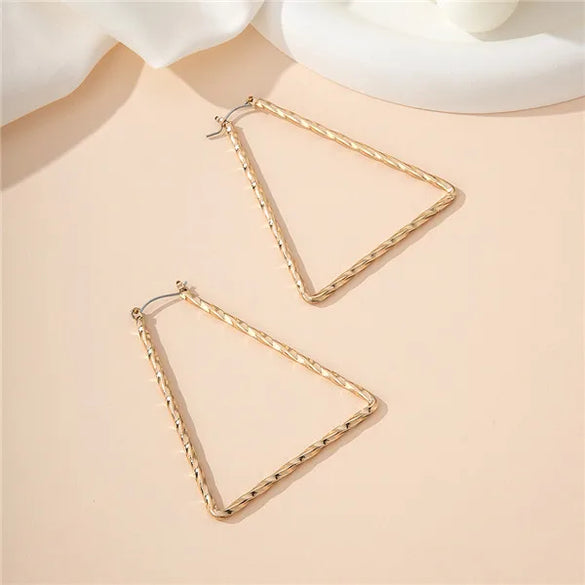 1 Pair Basic Exaggerated Classic Style Geometric Trapezoid Iron Drop Earrings