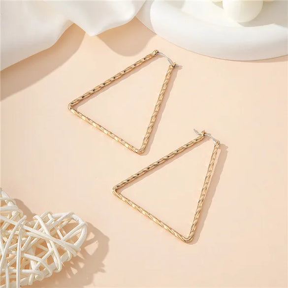 1 Pair Basic Exaggerated Classic Style Geometric Trapezoid Iron Drop Earrings