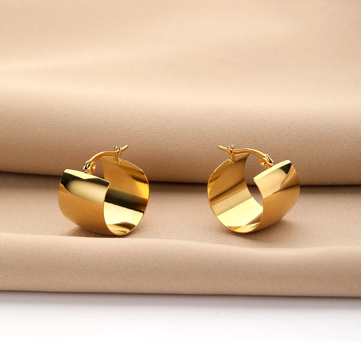 1 Pair Basic Geometric Plating Stainless Steel Earrings