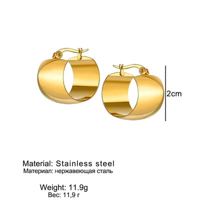 1 Pair Basic Geometric Plating Stainless Steel Earrings