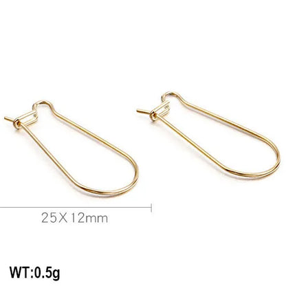 1 Pair Basic Geometric Plating Stainless Steel 18K Gold Plated Earrings