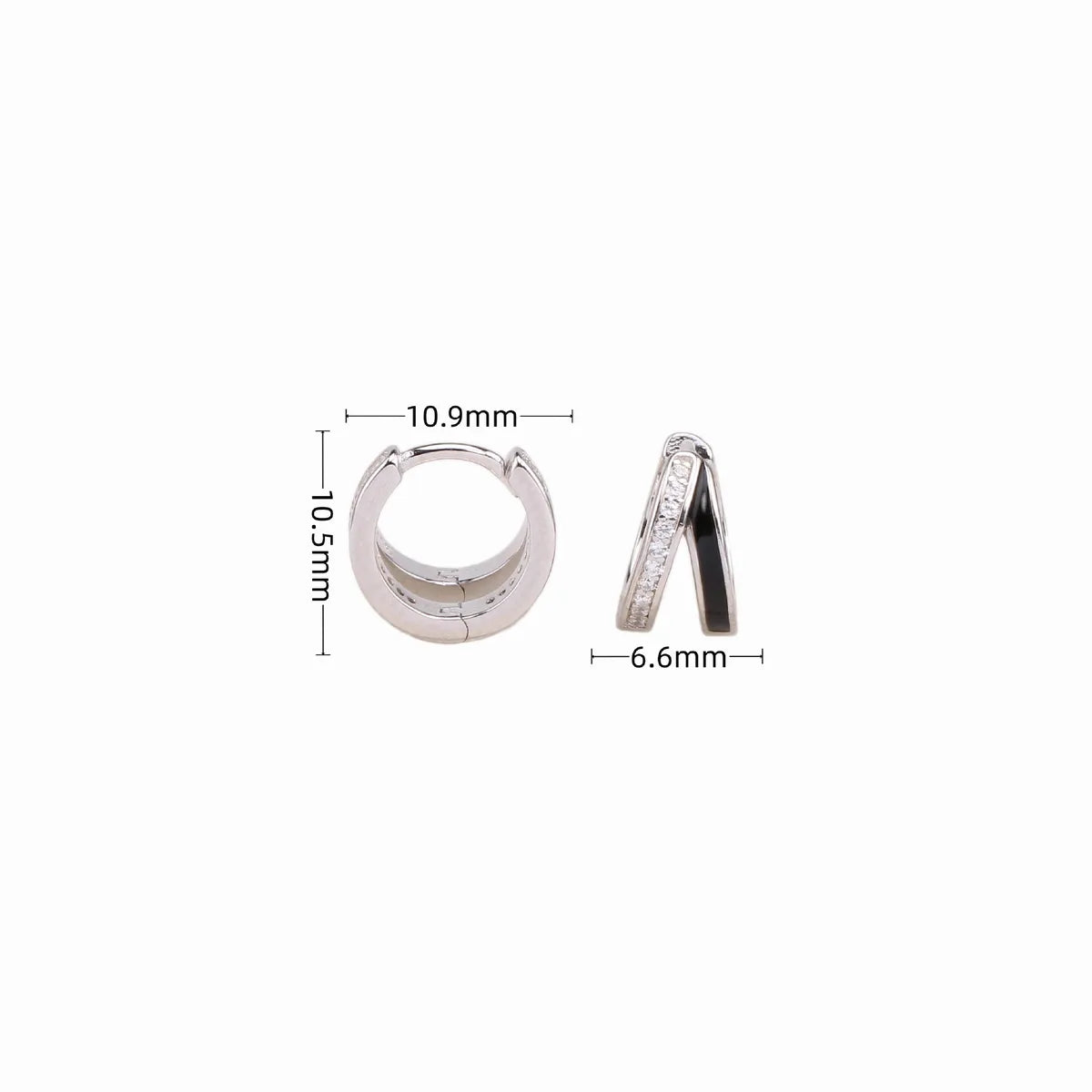 1 Pair Basic Lady Geometric Plating Sterling Silver Earrings