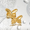 1 Pair Basic Modern Style Classic Style Butterfly 316 Stainless Steel  No Inlaid 16K Gold Plated White Gold Plated Gold Plated Ear Studs