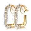 1 Pair Basic Modern Style Classic Style C Shape Geometric Plating Inlay Alloy Rhinestones Ear Cuffs