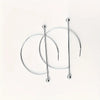 1 Pair Basic Modern Style Classic Style C Shape Semicircle Circle Alloy Silver Plated Hoop Earrings