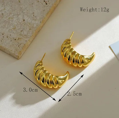 1 Pair Basic Modern Style Classic Style Geometric Copper 18K Gold Plated Ear Studs