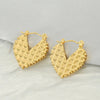 1 Pair Basic Modern Style Classic Style Geometric Heart Shape Plating 304 Stainless Steel 18K Gold Plated Hoop Earrings