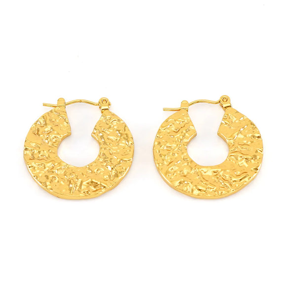 1 Pair Basic Modern Style Classic Style Geometric Heart Shape Plating 304 Stainless Steel 18K Gold Plated Hoop Earrings