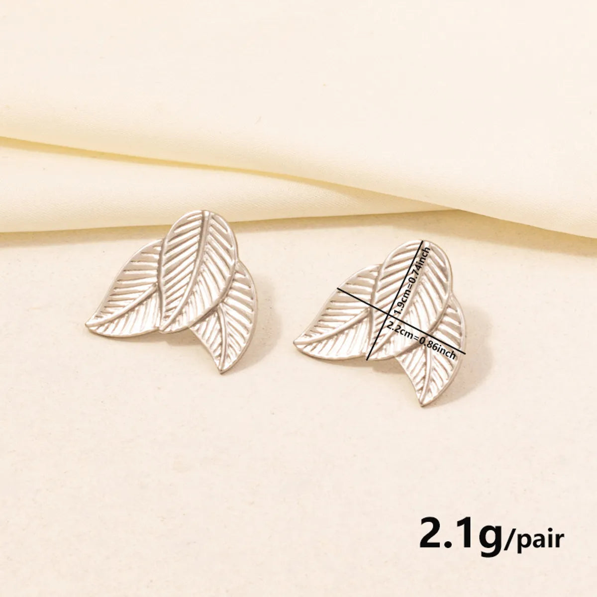 1 Pair Basic Modern Style Classic Style Geometric Leaves Flower Plating 304 Stainless Steel 18K Gold Plated Ear Studs