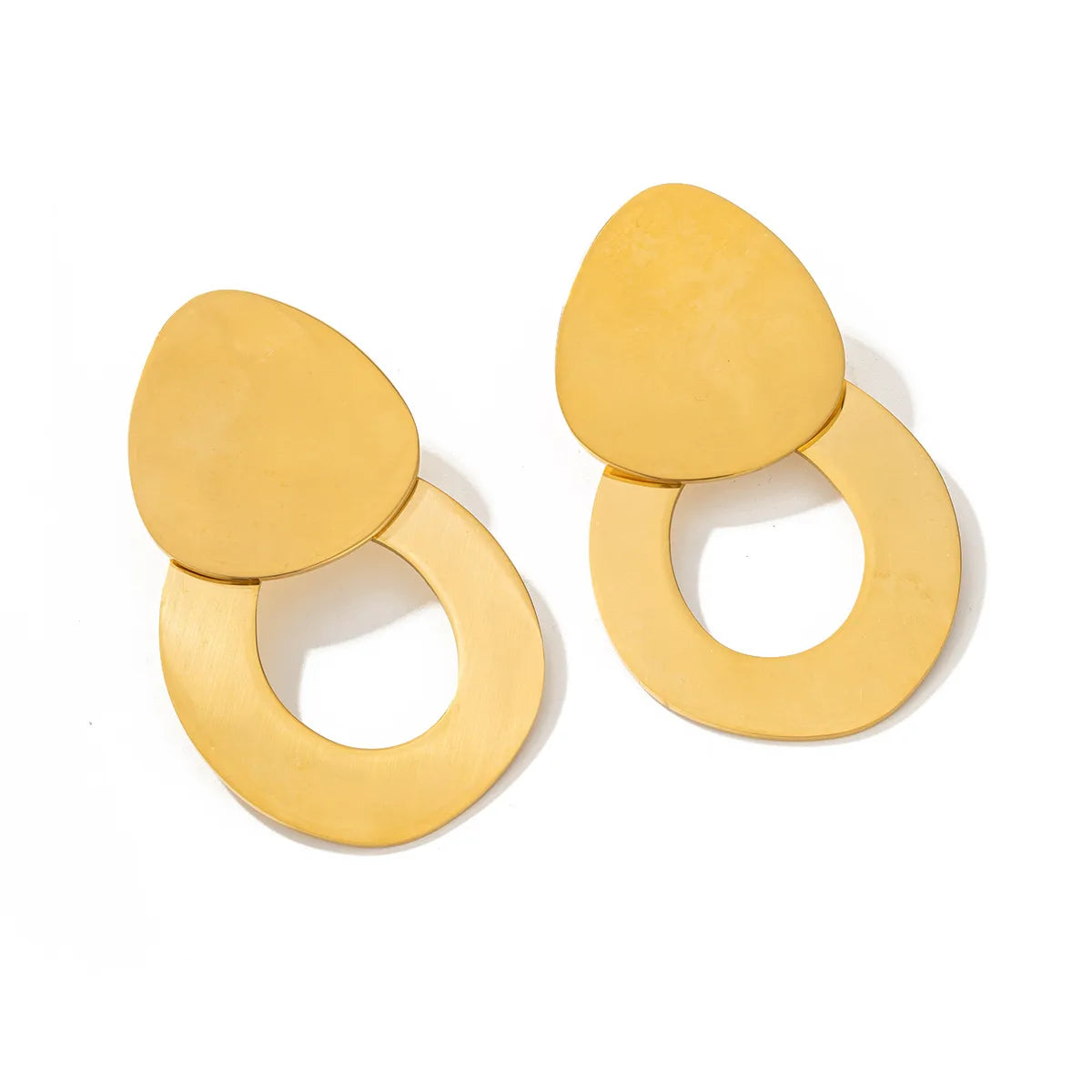 1 Pair Basic Modern Style Classic Style Geometric Plating 304 Stainless Steel Drop Earrings