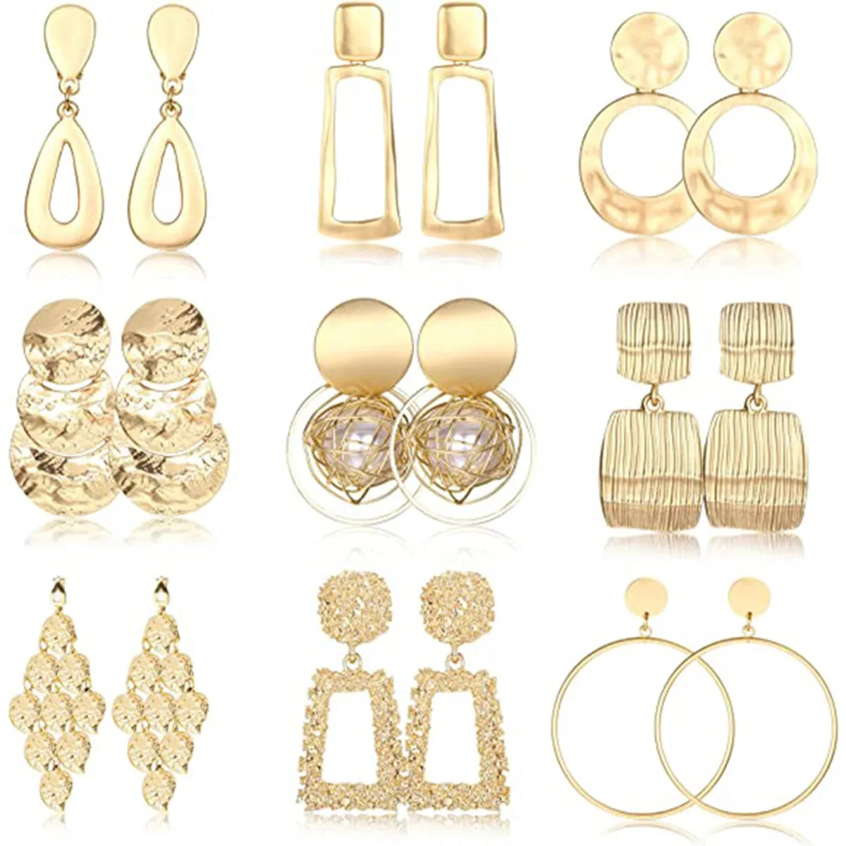 1 Pair Basic Modern Style Classic Style Geometric Round Plating Alloy Ear Cuffs