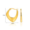 1 Pair Basic Modern Style Classic Style Geometric Solid Color Plating 304 Stainless Steel 18K Gold Plated Hoop Earrings