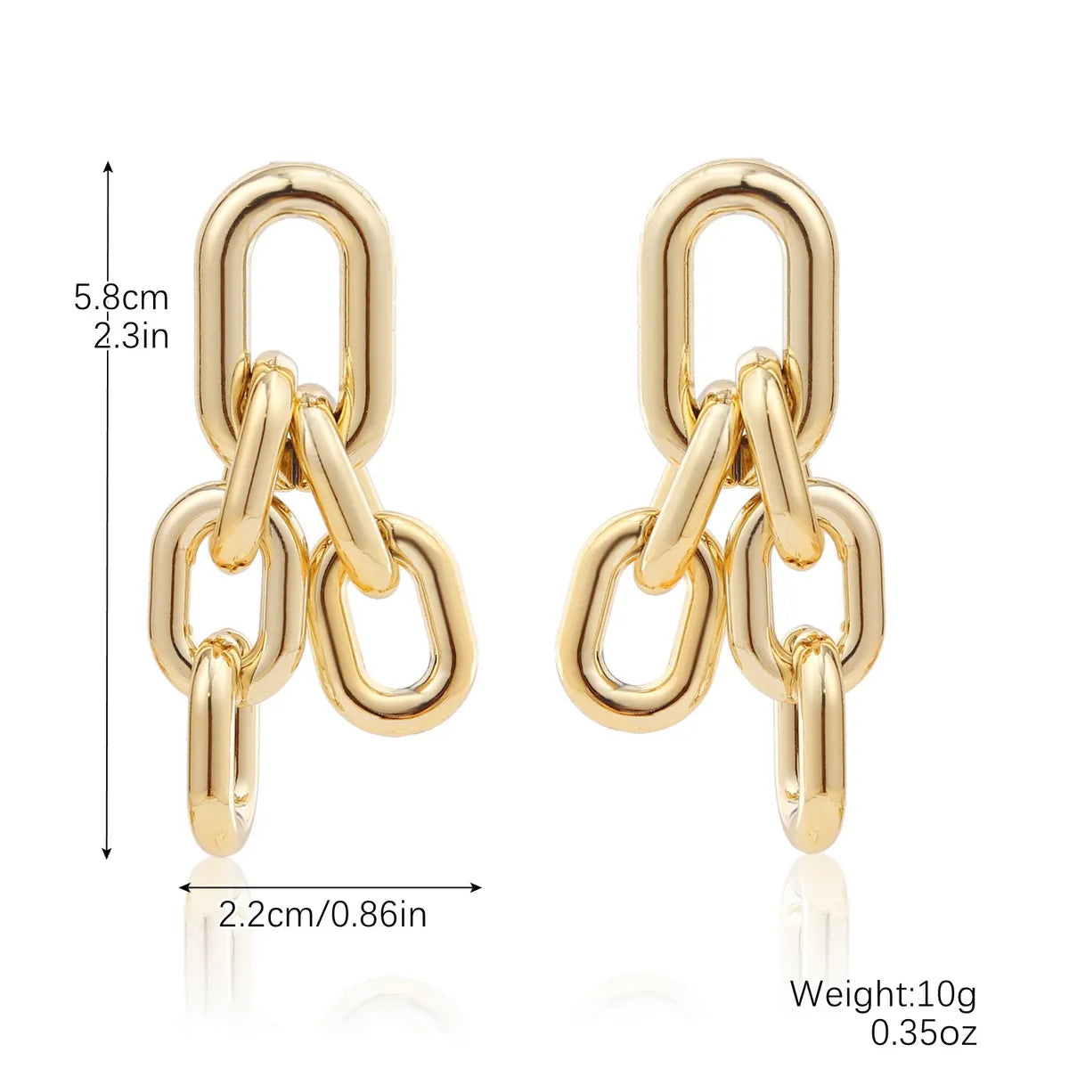 1 Pair Basic Modern Style Classic Style Geometric Solid Color Plating 304 Stainless Steel Arylic Drop Earrings