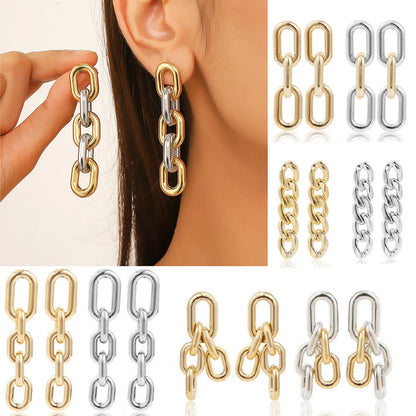 1 Pair Basic Modern Style Classic Style Geometric Solid Color Plating 304 Stainless Steel Arylic Drop Earrings