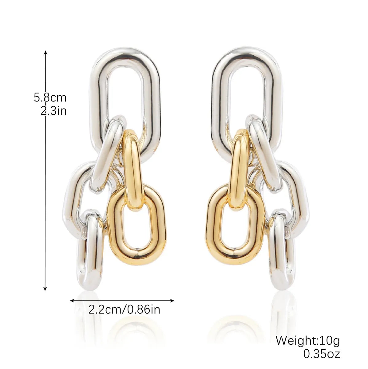 1 Pair Basic Modern Style Classic Style Geometric Solid Color Plating 304 Stainless Steel Arylic Drop Earrings