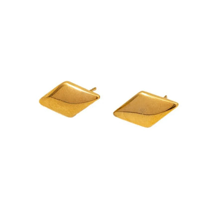 1 Pair Basic Modern Style Classic Style Geometric Star Rhombus Plating 304 Stainless Steel 18K Gold Plated Ear Studs