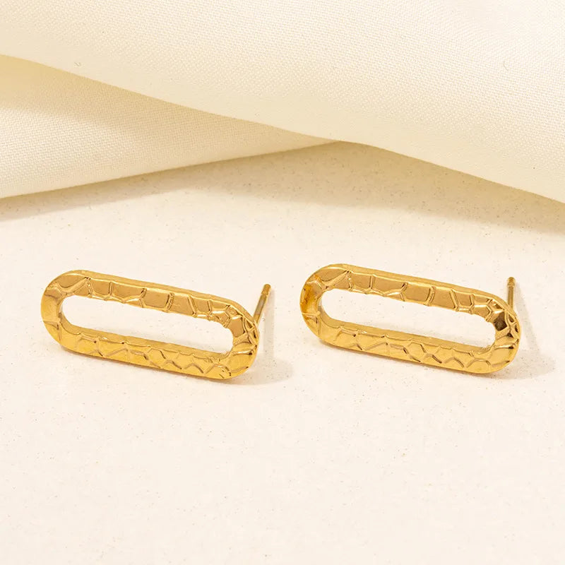 1 Pair Basic Modern Style Classic Style Geometric Star Rhombus Plating 304 Stainless Steel 18K Gold Plated Ear Studs