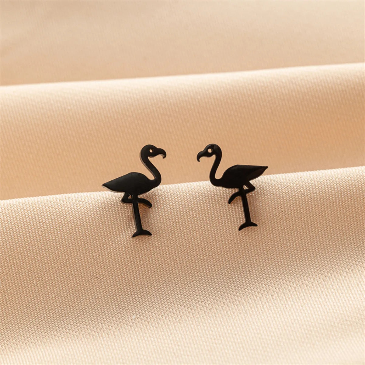 1 Pair Basic Modern Style Classic Style Human Penguin Notes Polishing Plating 304 Stainless Steel 18K Gold Plated Ear Studs