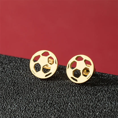 1 Pair Basic Modern Style Classic Style Human Penguin Notes Polishing Plating 304 Stainless Steel 18K Gold Plated Ear Studs