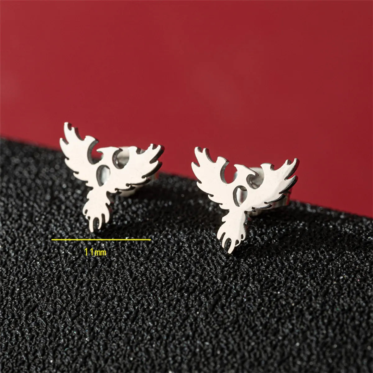 1 Pair Basic Modern Style Classic Style Human Penguin Notes Polishing Plating 304 Stainless Steel 18K Gold Plated Ear Studs