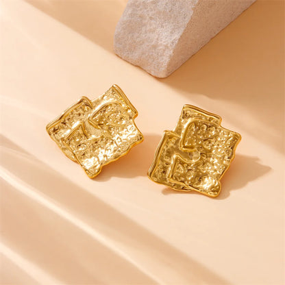 1 Pair Basic Modern Style Classic Style Irregular Irregular 304 Stainless Steel 18K Gold Plated Ear Studs