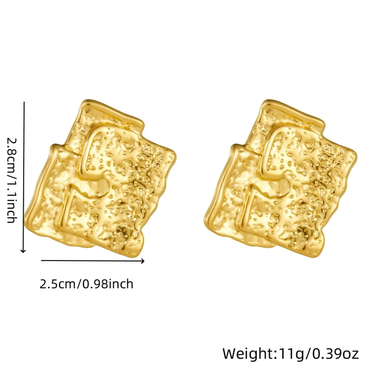 1 Pair Basic Modern Style Classic Style Irregular Irregular 304 Stainless Steel 18K Gold Plated Ear Studs