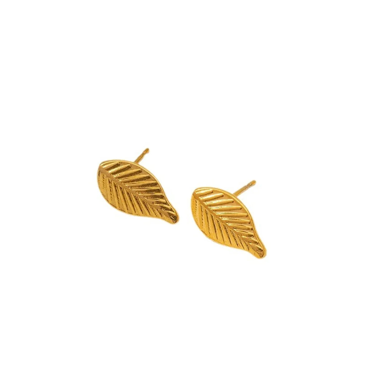 1 Pair Basic Modern Style Classic Style Leaves Heart Shape Butterfly Plating 304 Stainless Steel 18K Gold Plated Ear Studs