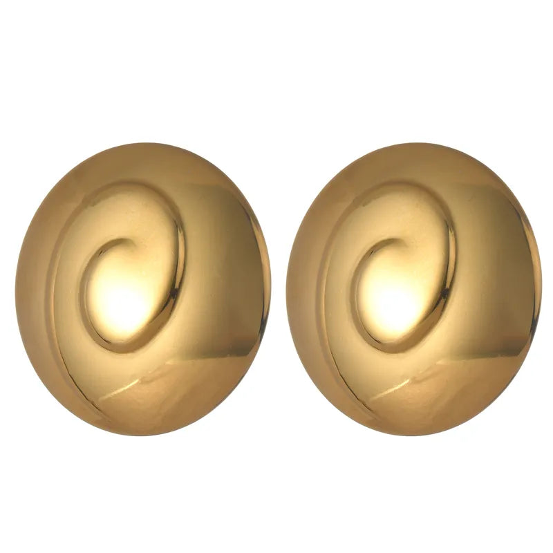 1 Pair Basic Modern Style Classic Style Round Honeycomb Thread 304 Stainless Steel 18K Gold Plated Ear Studs