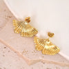 1 Pair Basic Modern Style Classic Style Sector Plating 304 Stainless Steel 14K Gold Plated Ear Studs