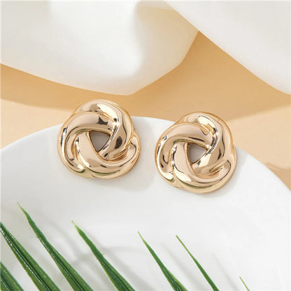 1 Pair Basic Modern Style Classic Style Twist Alloy Ear Studs