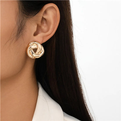 1 Pair Basic Modern Style Classic Style Twist Alloy Ear Studs