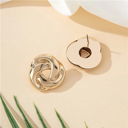 1 Pair Basic Modern Style Classic Style Twist Alloy Ear Studs