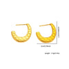 1 Pair Basic Modern Style Classic Style U Shape Geometric Plating Titanium Steel Hoop Earrings