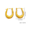 1 Pair Basic Modern Style Classic Style U Shape Geometric Plating Titanium Steel Hoop Earrings