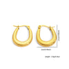 1 Pair Basic Modern Style Classic Style U Shape Geometric Plating Titanium Steel Hoop Earrings