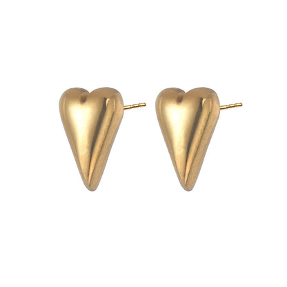 1 Pair Basic Modern Style Classic Style Water Droplets Bear Heart Shape Irregular 304 Stainless Steel 18K Gold Plated Ear Studs