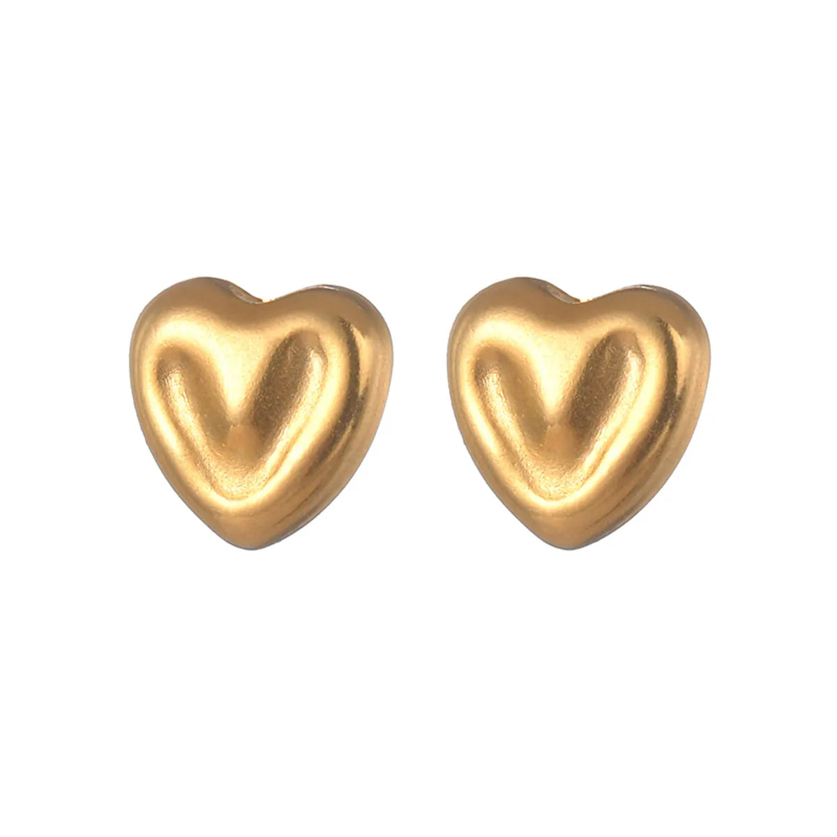 1 Pair Basic Modern Style Classic Style Water Droplets Bear Heart Shape Irregular 304 Stainless Steel 18K Gold Plated Ear Studs