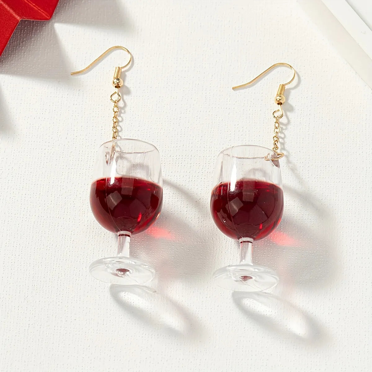 1 Pair Basic Modern Style Classic Style Wine Glass Arylic Alloy Drop Earrings