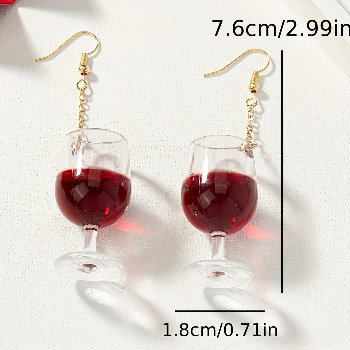 1 Pair Basic Modern Style Classic Style Wine Glass Arylic Alloy Drop Earrings