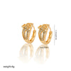 1 Pair Basic Modern Style IG Style Leaves Flower Inlay Copper Zircon Earrings