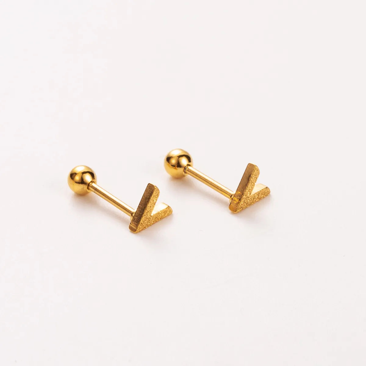 1 Pair Basic Modern Style Simple Style Letter Heart Shape Wings 304 Stainless Steel 14K Gold Plated Ear Studs