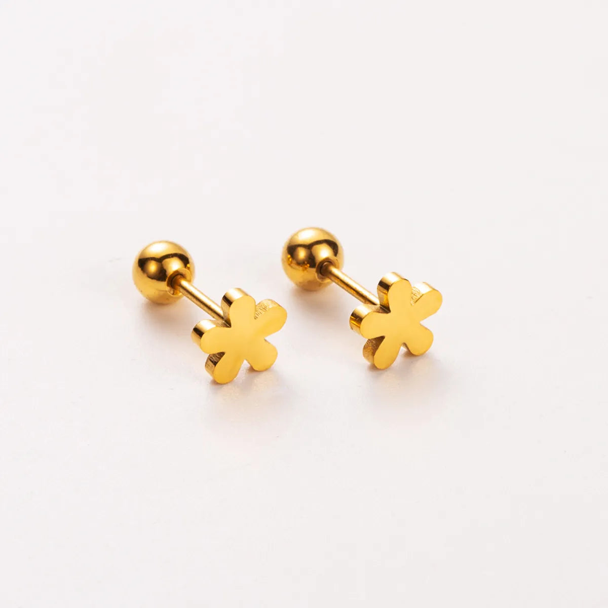 1 Pair Basic Modern Style Simple Style Letter Heart Shape Wings 304 Stainless Steel 14K Gold Plated Ear Studs