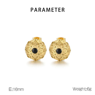 1 Pair Basic Simple Style Classic Style Round 304 Stainless Steel 18K Gold Plated Ear Studs