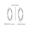 1 Pair Basic Simple Style Classic Style Round Plating Copper 14K Gold Plated Platinum Plated Hoop Earrings