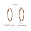 1 Pair Basic Simple Style Classic Style Round Plating Copper 14K Gold Plated Platinum Plated Hoop Earrings