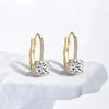 1 Pair Basic Simple Style Classic Style U Shape Geometric Plating Inlay Copper Zircon 14K Gold Plated Silver Plated Drop Earrings