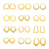 1 Pair Basic Simple Style Classic Style U Shape Geometric Round Plating Titanium Steel Earrings