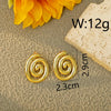 1 Pair Basic Simple Style Commute U Shape Round Square Frill 304 Stainless Steel Earrings Ear Studs