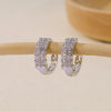 1 Pair Basic Simple Style Geometric Inlay Copper Zircon Earrings